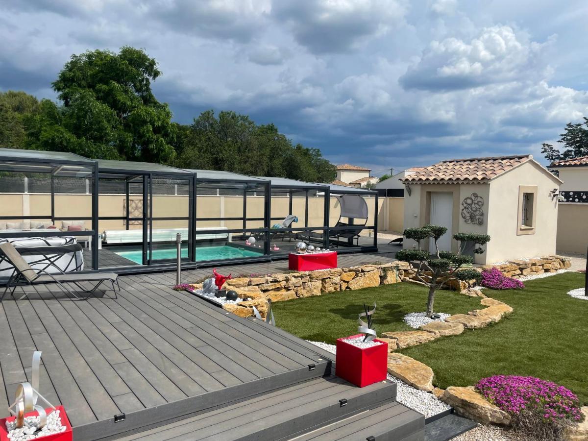 L'Aurore Suite De Charme, Clim Jacuzzi, Sauna, Piscine Chauffee Cuisine... Carpentras Exteriör bild